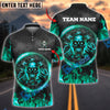 BlueJose Darts Skull Fire Flame Multicolor Options Personalized Name Shirt (4 Colors)