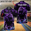 BlueJose Bowling And Pins Flame Lightning Lion Customized Name, Team Name 3D Shirt (6 Colors)