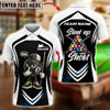BlueJose Billiards 8-Ball Pool Shut Up and Shoot Ver Triangle Rack Personalized Name, Team Name Unisex Shirt (4 Colors)