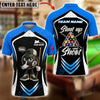 BlueJose Billiards 8-Ball Pool Shut Up and Shoot Ver Triangle Rack Personalized Name, Team Name Unisex Shirt (4 Colors)