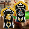 BlueJose Billiards 9-Ball Pool Shut Up and Shoot Ver Triangle Rack Personalized Name, Team Name Unisex Shirt (4 Colors)