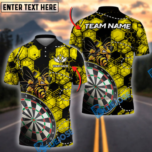 BlueJose Darts Bee Vintage Personalized Name, Team Name Shirt (4 Colors)
