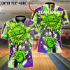 BlueJose Bowling And Pins Comic Explosion Customized Name, Team Name 3D Shirt (4 Colors)