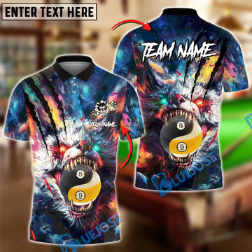 BlueJose Billiards Savage Beast Yin-Yang Ball 8&9 Personalized Name, Team Name Unisex Shirt