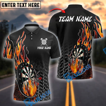 BlueJose Darts Firestorm Personalized Name, Team Name Shirt (4 Colors)