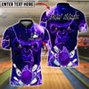 BlueJose Bowling And Pins Angry Gorilla Lightning Customized Name, Team Name 3D Shirt (4 Colors)