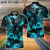 BlueJose Bowling And Pins Spartan Warrior Volcano Fury Customized Name, Team Name 3D Shirt (4 Colors)