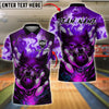 BlueJose Bowling And Pins Fire Wolf Magic Customized Name, Team Name 3D Shirt (4 Colors)