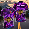 BlueJose Darts Neon Angry Target “Just Throw It” Design Customized Name, Team Name 3D Shirt (4 Colors)