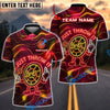 BlueJose Darts Neon Angry Target “Just Throw It” Design Customized Name, Team Name 3D Shirt (4 Colors)