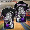 BlueJose Bowling And Pins White Tiger Power Customized Name, Team Name 3D Shirt (4 Colors)
