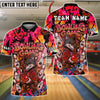 BlueJose Bowling And Pins Cartoon Wolf vs Angry Pins Customized Name, Team Name 3D Shirt (4 Colors)