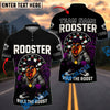 BlueJose Darts Cool Rooster Rule the Roost Design Personalized Name, Team Name Shirt (4 Colors)