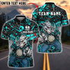 BlueJose Darts Rhino Angry Skull Design Customized Name, Team Name 3D Shirt (4 Colors)