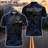 BlueJose Darts Skull Mechanical Gears Customized Name, Team Name 3D Shirt (4 Colors)