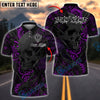 BlueJose Darts Skull Mechanical Gears Customized Name, Team Name 3D Shirt (4 Colors)