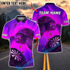 BlueJose Darts Angry Turtle Blue Ocean Customized Name, Team Name 3D Shirt (4 Colors)