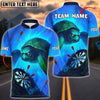 BlueJose Darts Angry Turtle Blue Ocean Customized Name, Team Name 3D Shirt (4 Colors)