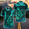 BlueJose Darts Cyber Bear Neon Target Design Customized Name, Team Name 3D Shirt (4 Colors)
