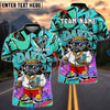 BlueJose Darts Street Style Bulldog King Personalized Name, Team Name Shirt (4 Colors)