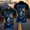 BlueJose Darts Teddy with Chains & Flames Personalized Name, Team Name Shirt (4 Colors)