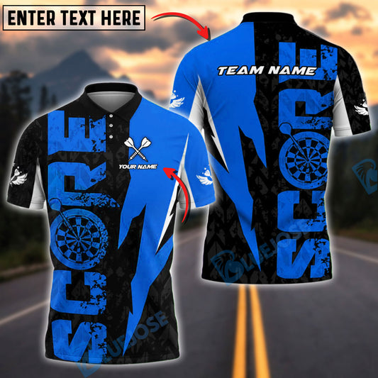 BlueJose Darts Bold Typography Theme Personalized Name, Team Name Shirt (4 Colors)