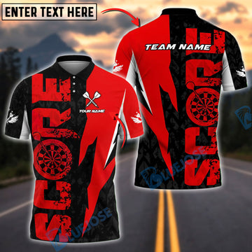 BlueJose Darts Bold Typography Theme Personalized Name, Team Name Shirt (4 Colors)
