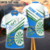 BlueJose Darts Sport Dynamic Racing Stripe Personalized Name, Team Name Shirt (4 Colors)