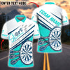 BlueJose Darts Sport Dynamic Racing Stripe Personalized Name, Team Name Shirt (4 Colors)