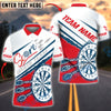 BlueJose Darts Sport Dynamic Racing Stripe Personalized Name, Team Name Shirt (4 Colors)