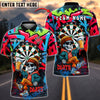 BlueJose Darts Graffiti Skeleton Beer Style Personalized Name, Team Name Shirt (4 Colors)