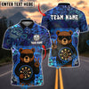 BlueJose Darts Cool Bear Graffiti Neon Style Customized Name, Team Name 3D Shirt (4 Colors)