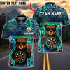 BlueJose Darts Cool Bear Graffiti Neon Style Customized Name, Team Name 3D Shirt (4 Colors)