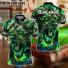 BlueJose Billiards 8 Ball Lion Fire Glow Personalized Name, Team Name Unisex Shirt (4 Colors)