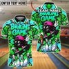 BlueJose Bowling And Pins Skateboarding Graffiti Street Style Customized Name, Team Name 3D Shirt (4 Colors)