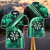 BlueJose Darts Dartboard King Cartoon Flame Customized Name, Team Name 3D Shirt (4 Colors)