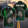BlueJose Darts Dragon Flame Red Black Customized Name, Team Name 3D Shirt (4 Colors)