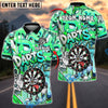 BlueJose Darts Urban Mask Dartboard Graffiti Personalized Name, Team Name Shirt (4 Colors)