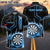 BlueJose Darts Game Lightning Target Personalized Name, Team Name Shirt (4 Colors)