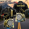 BlueJose Darts Game Lightning Target Personalized Name, Team Name Shirt (4 Colors)