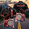 BlueJose Darts Game Lightning Target Personalized Name, Team Name Shirt (4 Colors)