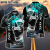 BlueJose Darts Horror Skull Smoke Fire Customized Name, Team Name 3D Shirt (4 Colors)