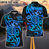 BlueJose Darts Golden Tribal Pattern Customized Name, Team Name 3D Shirt (4 Colors)