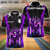 BlueJose Bowling And Pins King Ball Flame Crown Customized Name, Team Name 3D Shirt (4 Colors)