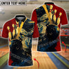 BlueJose Bowling And Pins Angry Gorilla Strike Customized Name, Team Name 3D Shirt (4 Colors)