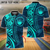 BlueJose Bowling And Pins Tribal Polynesian Pattern Customized Name, Team Name 3D Shirt (4 Colors)