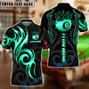 BlueJose Billiards Golden 8 Ball Crown Tribal Pattern Personalized Name, Team Name Shirt (6 Colors)