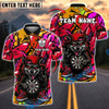 BlueJose Darts Cartoon Wolf Graffiti Customized Name, Team Name 3D Shirt (4 Colors)