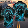 BlueJose Darts Grim Reaper Skull Fire Customized Name, Team Name 3D Shirt (4 Colors)