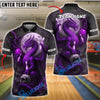 BlueJose Bowling Moonlight Dragon Skull Style Customized Name, Team Name 3D Shirt (4 Colors)